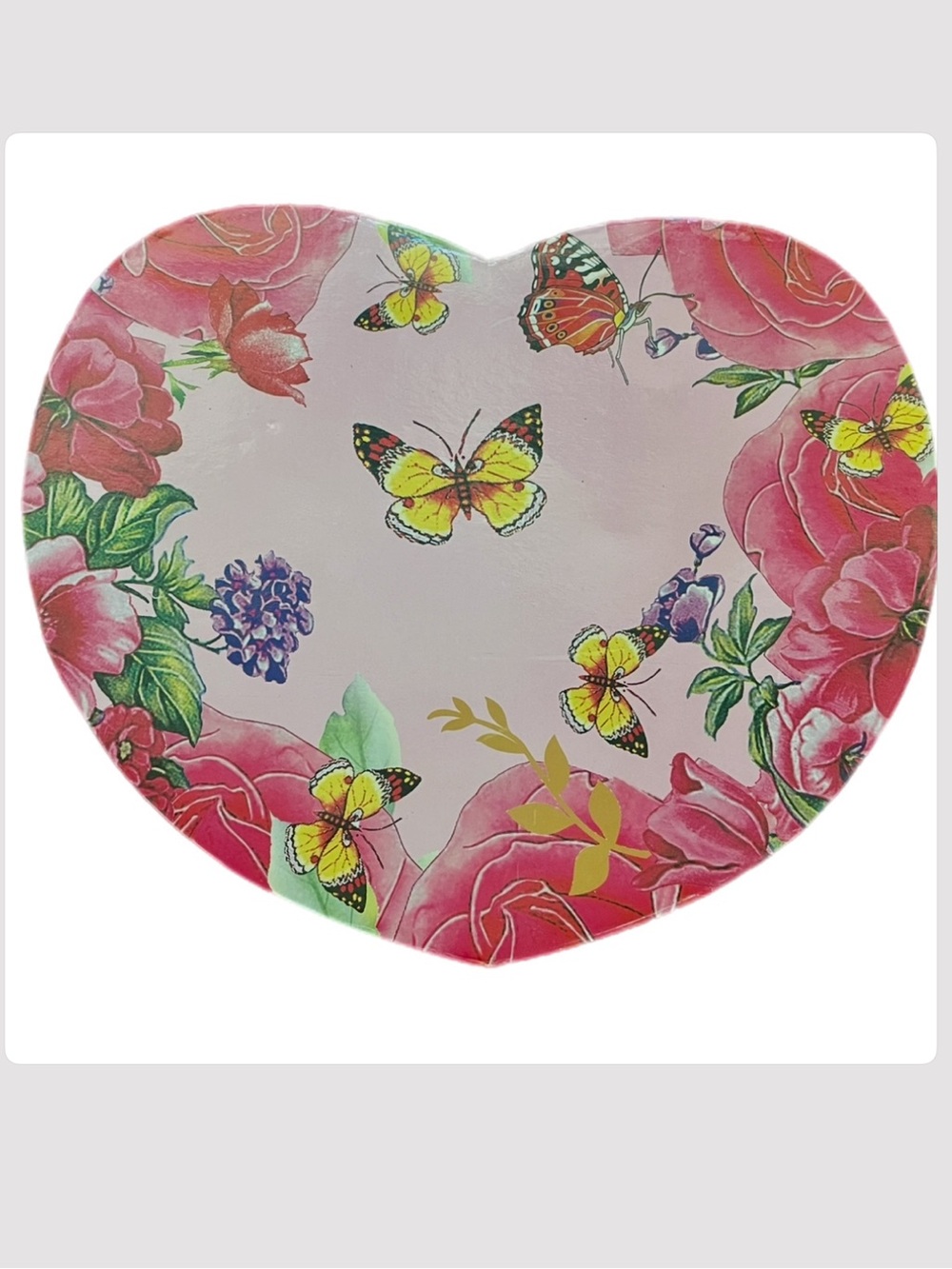 Vintage PEARL Chinoiserie Peacock Teacup & Saucer Set of 6 w/ Padded Heart Box - Picture 2 of 8